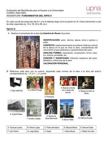 Examen De Fundamentos Del Arte De Navarra Evau De Descargar