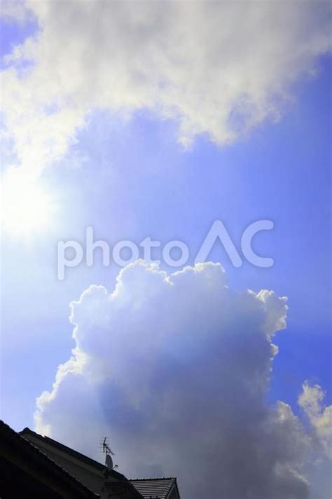 入道雲 積乱雲と青空 ゲリラ豪雨夕立 No 24156326｜写真素材なら「写真ac」無料（フリー）ダウンロードok