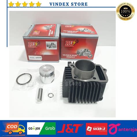 BLOK SEHER BORING BLOCK CYLINDER SET PISTON KIT ASTREA GRAND GN5 SUPRA