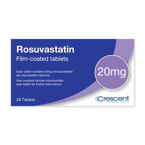 Rosuvastatin 20mg Film Coated Tablets Crescent Pharma