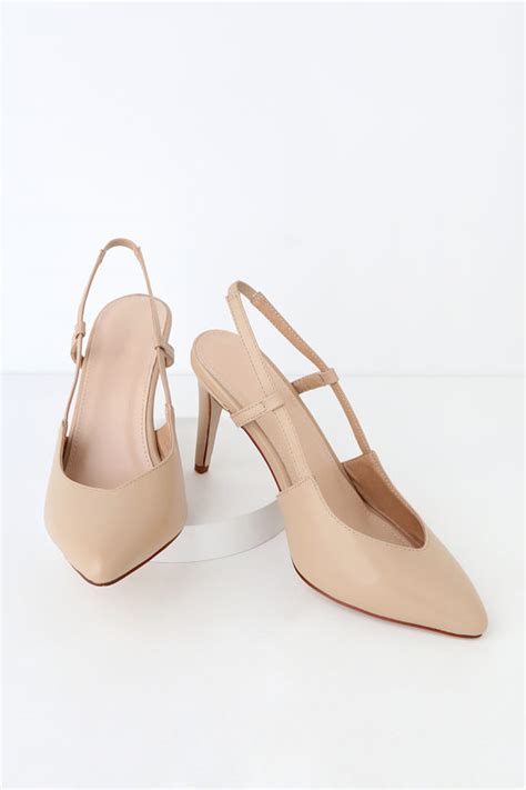 RAID Nude Pumps Slingback Pumps V Neck Pumps Lulus