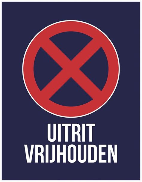 Pictogram Bord Geborsteld Aluminium Uitrit Vrijhouden Luxe