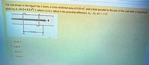 SOLVED The Coil Shown In The Figure Has Turns Cross Given By B 4 0 3