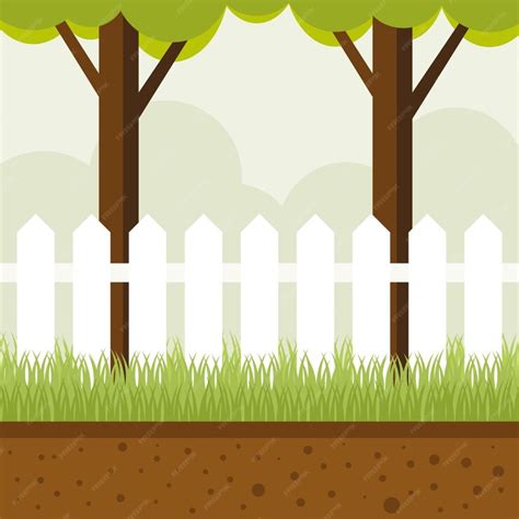 Premium Vector | White wooden fence isolated background