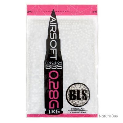 Sac 1 Kg Billes BLS Précision 0 28 g Blanches Billes plastiques 6mm