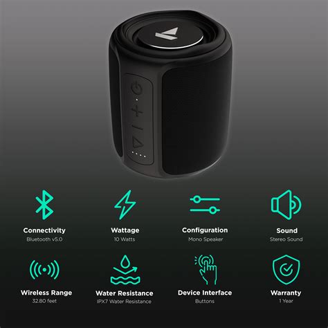 Buy BoAt Stone 350 10W Portable Bluetooth Speaker IPX7 Water Resistant