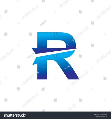 Luxury Blue R Logo Template Design Stock Vector (Royalty Free ...