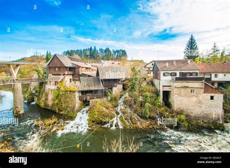 Rastoke Slunj Croatia Korana River Canyon And Beautiful Traditional