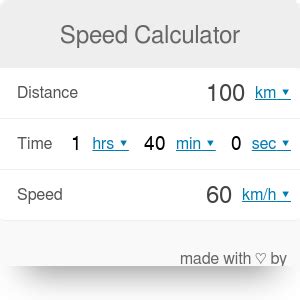 speed calculator