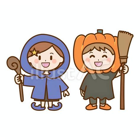 ハロウィンの仮装をしている子供たちイラスト No 2630001／無料イラスト フリー素材なら「イラストac」