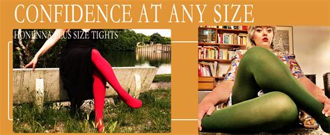 HONENNA Plus Size Thigh High Stockings Semi Sheer Stay Up Lingerie Lace Top Pantyhose For Curvy