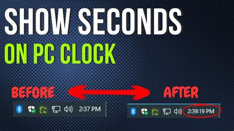 How To Show Seconds On The Taskbar Clock In Windows Youtube