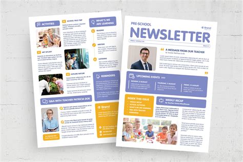 School Newsletter Template [AI, EPS, INDD] - BrandPacks