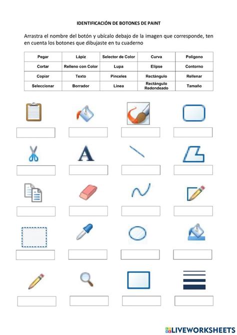 Ficha Online De Paint Para Puedes Hacer Los Ejercicios Online O