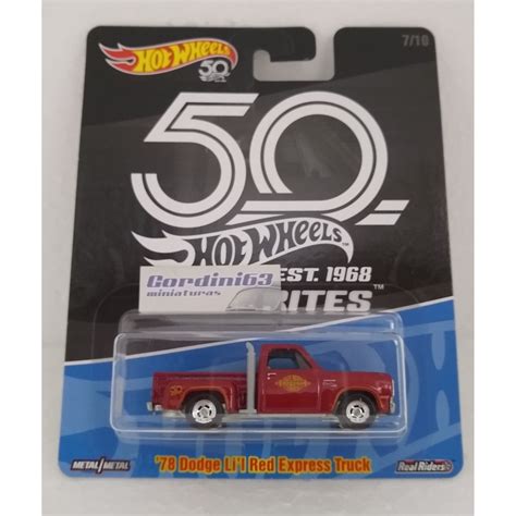 Hot Wheels Dodge Li L Red Express Truck Pickup Anos Favorites