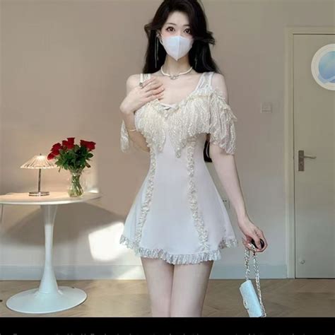 Swimsuit Conservative One Piece Skirt Hot Spring Sexy Independent Swimsuit Panties Slimmer Look