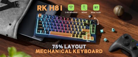 SG Royal Kludge RK M75 H81 Hot Swappable BT Wireless RGB Mechanical Keyboard 81 Keys 75