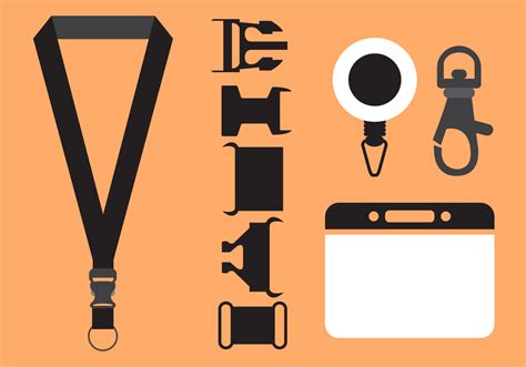 Vector Set Of Lanyard Accessories Vector Art At Vecteezy