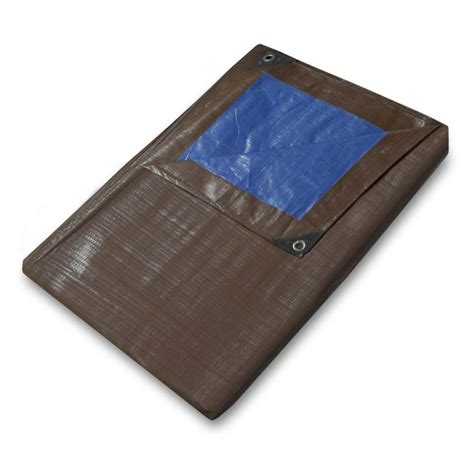 Heavy Duty Tarp Groundsheet Brown Blue 3 5M X 5 0M Wow Camping