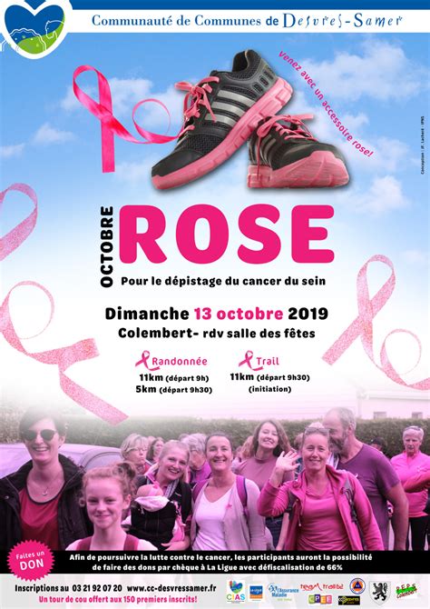 Affiche octobre rose 2019 Communauté de Communes de Desvres Samer