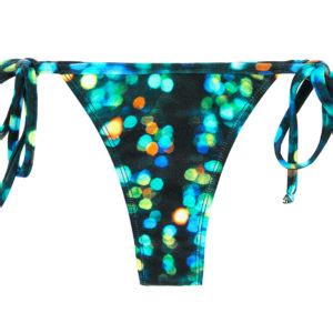 Bikini String Schwarz Gemustert Bottom Luce Micro Bikini Brasil Shop