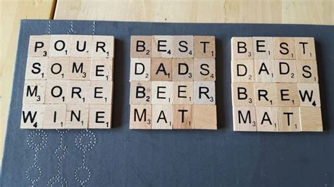 Diy Scrabble Crafts Best Dads And Beer Mats