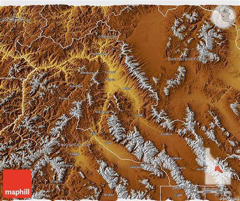 Physical 3D Map of Lemhi County