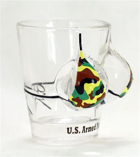 US Armed Forces Bikini Bust D Shot Glass