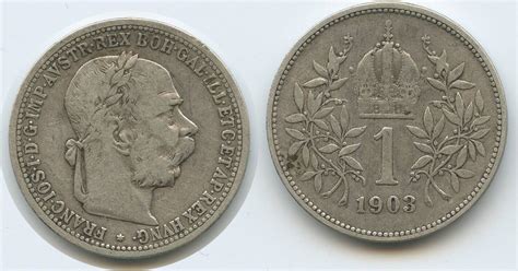 Österreich Kaiserreich 1 Corona Krone Silber 1903 Wien G5759 Kaiser