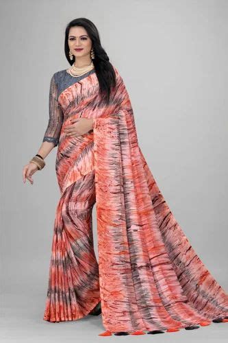 Casual Wear Hand Printed Saree 6 3 Meters With Blouse Piece At Rs 700