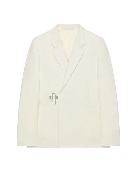 Givenchy Slim Fit Jacket In Wool And Mohair With U Lock In White For Men Lyst