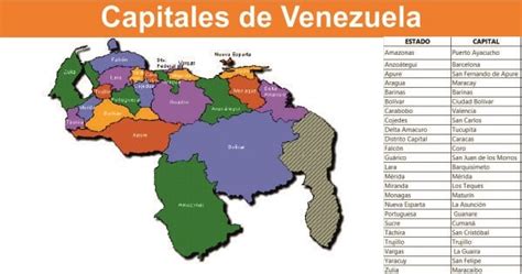 Lista De Todos Los Estados De Venezuela Y Sus Capitales Mapa De | Hot ...