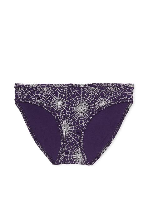 Buy Cotton Bikini Panty Perfect Plum Halloween Foil Spider Web Print