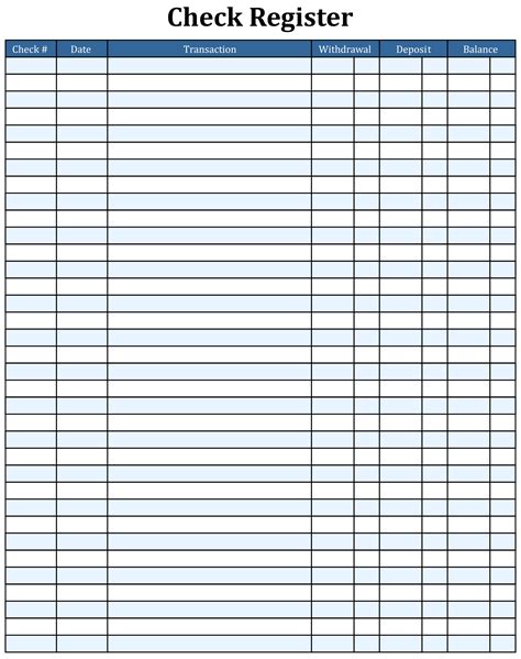 Best Check Register Full Page Printable Pdf For Free At Artofit