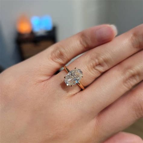 Ct Oval Moissanite Engagement Ring Hybrid Crushed Ice Oval Etsy Uk