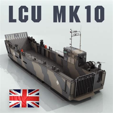 Modelo D Lcu Mk Landing Craft Royal Navy Turbosquid