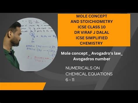 Mole Concept And Stoichiometry Icse Numericals On Chemical Equation