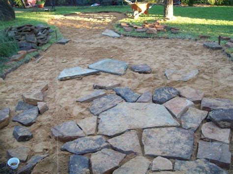 How To Make A Flagstone Patio With Grass At Jane Kirby Blog