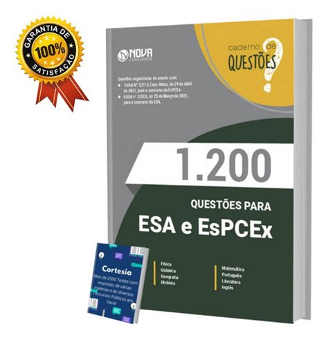 Caderno De Quest Es Gabaritadas Esa E Espcex Parcelamento Sem Juros