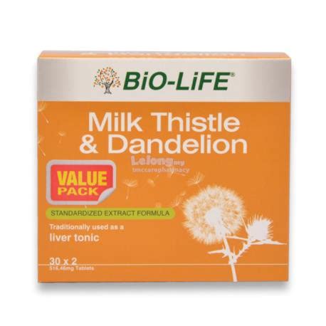 BiO LiFE Milk Thistle Dandelion 30s X 2 Shopee Malaysia