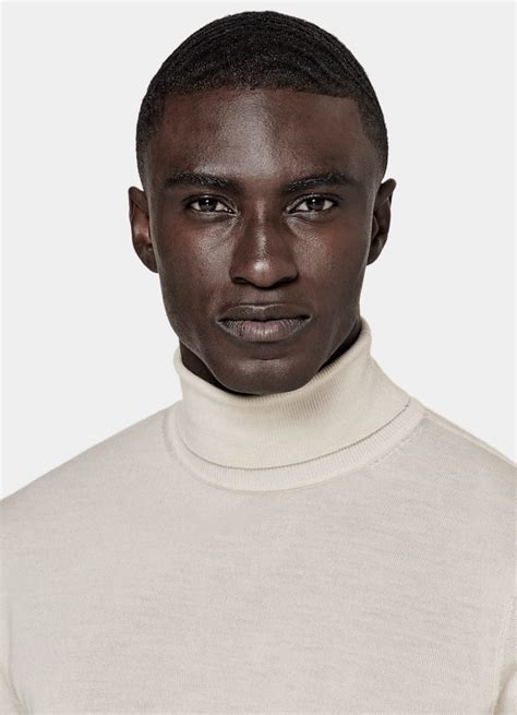 Sand Merino Turtleneck In Pure Wool SUITSUPPLY US