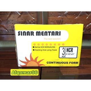 Jual CONTINOUS FORM SINAR MENTARI 3 PLY PRS KERTAS KOMPUTER KHUSUS