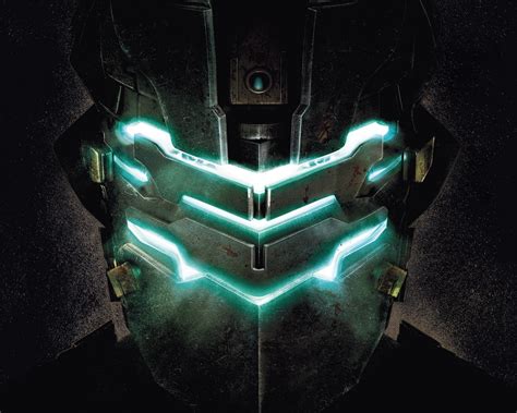 Black LED robot mask cover, video games, Dead Space, Dead Space 2 HD ...