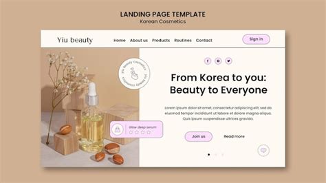 Free Psd Korean Cosmetics Template Design