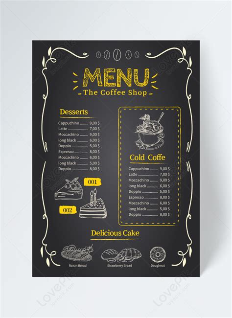 Coffee house menu design template image_picture free download 465487036 ...