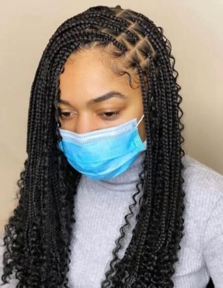 Medium Bob Boho Knotless Human Hair Bora Braids