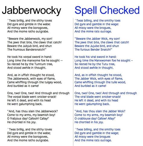 Jabberwocky Poem by Lewis Carroll