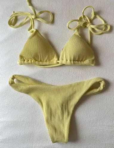 Kulani Kinis Padded Bralette Bikini Top Minimal Cheeky Bikini Bottom