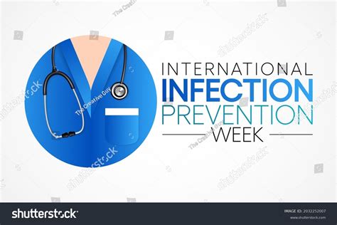 International Infection Prevention Week Observed Every Stock Vector