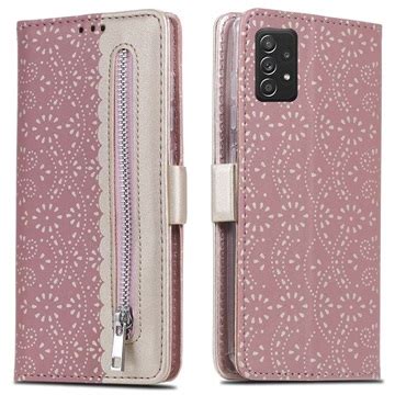 Lace Pattern Samsung Galaxy A G Galaxy A S Wallet Case Pink